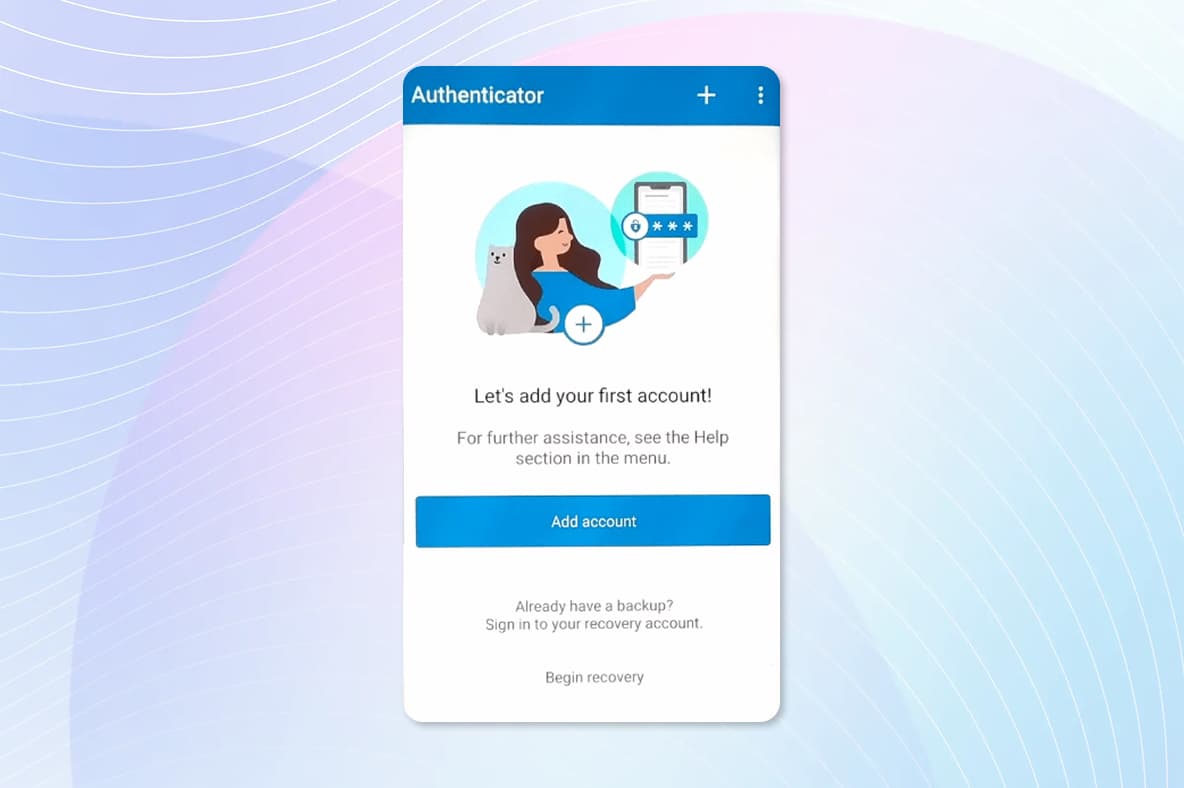 Microsoft Authenticator - Add account