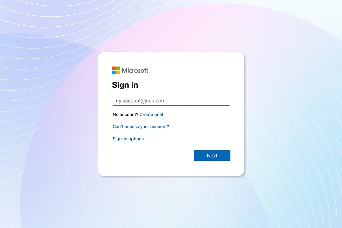 Enter Your Organizational Account